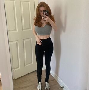 Puma Gray Sleeveless Crop Tank Top